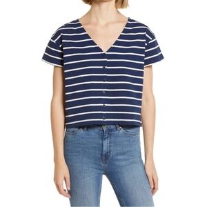 Madewell Striped Navy and White Shirt